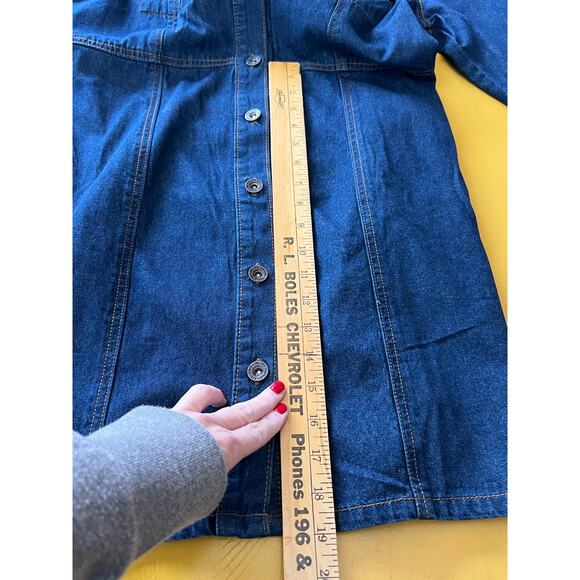 Frye 100% Cotton Denim Button Front Shirt Dress Size M NWOT - Picture 7 of 8